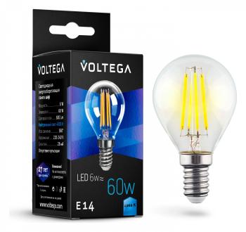 Лампа светодиодная Voltega Globe 6W E14 6Вт 4000K 7022 Лампа светодиодная Voltega Globe 6W E14 6Вт 4000K 7022