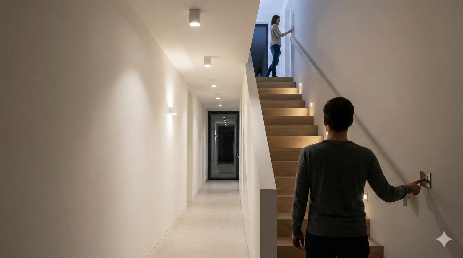 Открыть Проходные выключатели: управление из нескольких мест Фото Проходные выключатели: управление из нескольких мест