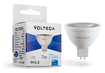 Лампа светодиодная Voltega Sofit GU5.3 Lens GU5.3 7Вт 4000K 7063 Лампа светодиодная Voltega Sofit GU5.3 Lens GU5.3 7Вт 4000K 7063