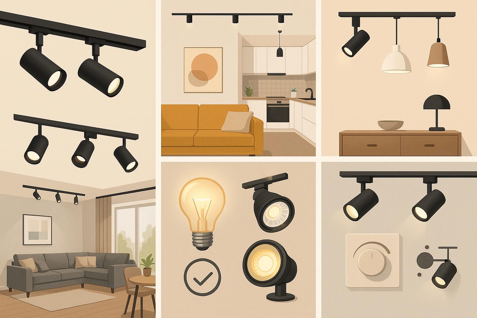 Открыть Трековые светильники в современном интерьере: тренды 2025 Фото Трековые светильники в современном интерьере: тренды 2025