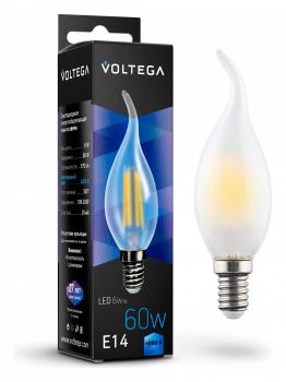 Лампа светодиодная Voltega Candel wind matt 6W E14 6Вт 4000K 7026 Лампа светодиодная Voltega Candel wind matt 6W E14 6Вт 4000K 7026