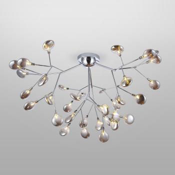 Потолочная люстра Bogate's Lamella 556 хром / дымчатый Потолочная люстра Bogate's Lamella 556 хром / дымчатый