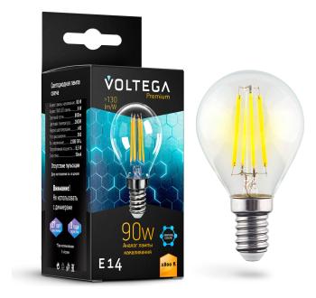 Лампа светодиодная Voltega Globe E14 9W Graphene E14 7Вт 2800K 7136 Лампа светодиодная Voltega Globe E14 9W Graphene E14 7Вт 2800K 7136