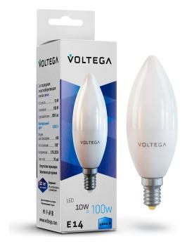 Лампа светодиодная Voltega Candle 10W E14 10Вт 4000K 7065 Лампа светодиодная Voltega Candle 10W E14 10Вт 4000K 7065