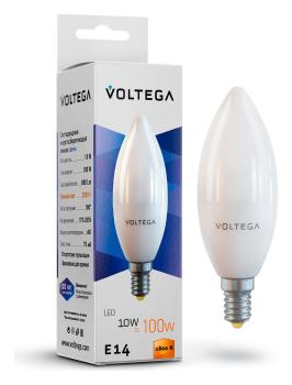 Лампа светодиодная Voltega Candle 10W E14 10Вт 2800K 7064 Лампа светодиодная Voltega Candle 10W E14 10Вт 2800K 7064