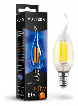 Лампа светодиодная Voltega Candle wind 6W E14 6Вт 2800K 7017 Лампа светодиодная Voltega Candle wind 6W E14 6Вт 2800K 7017