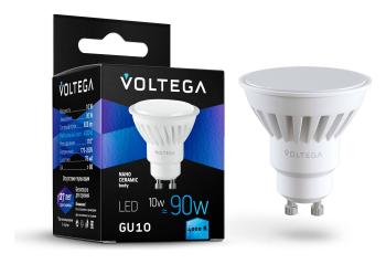 Лампа светодиодная Voltega Sofit GU10 10Вт 4000K 7073 Лампа светодиодная Voltega Sofit GU10 10Вт 4000K 7073