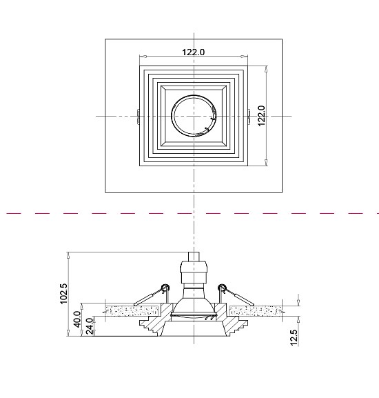 Фото Встраиваемый светильник Maytoni Gyps Modern DL005-1-01-W