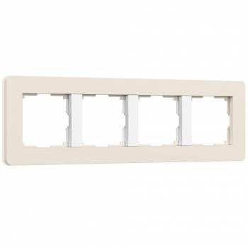 Рамка на 4 поста Werkel Split (айвори/белый, soft-touch) W0043066 Рамка на 4 поста Werkel Split (айвори/белый, soft-touch) W0043066
