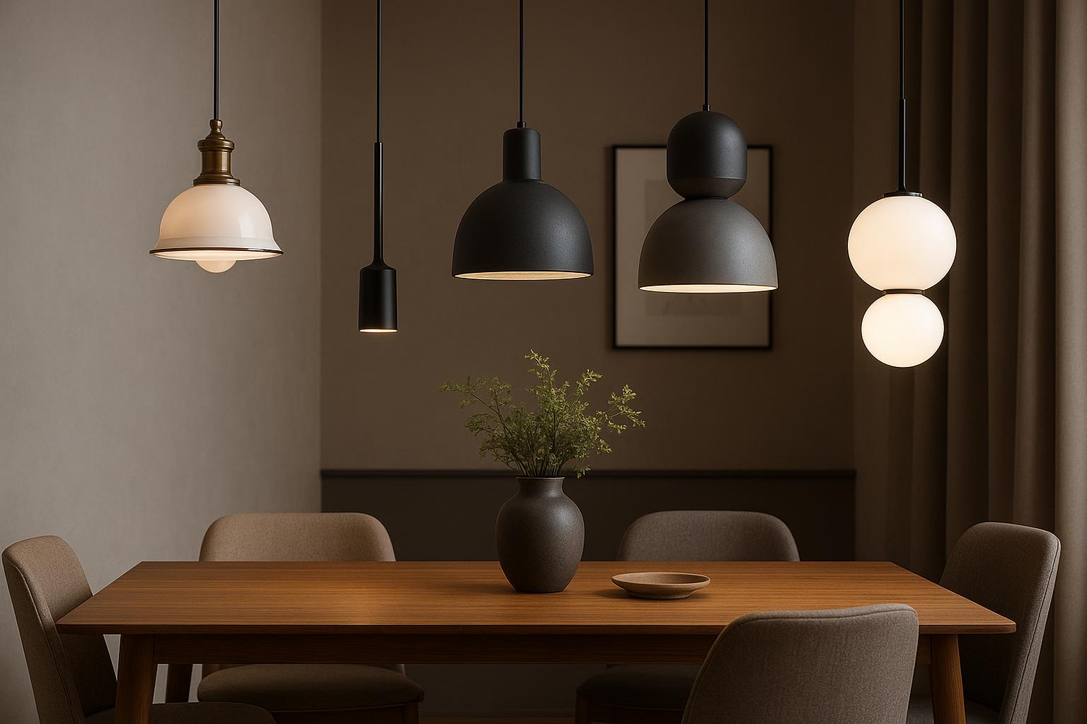 Открыть Подвесные светильники над обеденным столом Фото Подвесные светильники над обеденным столом
