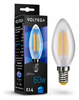 Лампа светодиодная Voltega Candel matt 6W E14 6Вт 4000K 7045 Лампа светодиодная Voltega Candel matt 6W E14 6Вт 4000K 7045