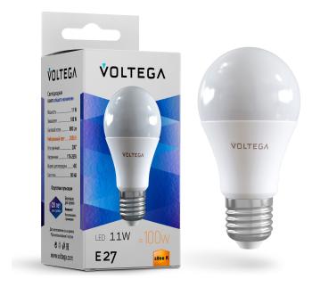 Лампа светодиодная Voltega General purpose bulb 11W E27 11Вт 2800K 5737 Лампа светодиодная Voltega General purpose bulb 11W E27 11Вт 2800K 5737