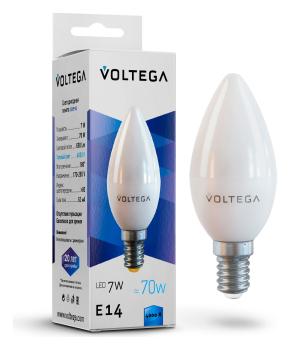 Лампа светодиодная Voltega Candle 7W E14 7Вт 4000K 7049 Лампа светодиодная Voltega Candle 7W E14 7Вт 4000K 7049