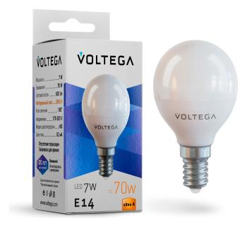 Лампа светодиодная Voltega Globe 7W E14 7Вт 2800K 7054 Лампа светодиодная Voltega Globe 7W E14 7Вт 2800K 7054