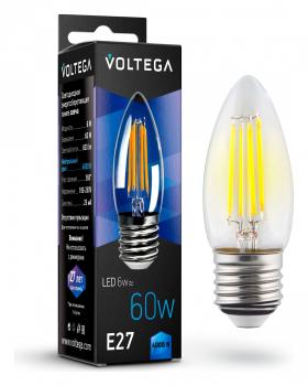Лампа светодиодная Voltega Candle E27 6W E27 6Вт 4000K 7029 Лампа светодиодная Voltega Candle E27 6W E27 6Вт 4000K 7029