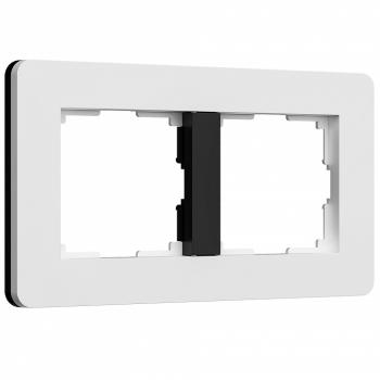 Рамка на 2 поста Werkel Split (белый/черный, soft-touch) W0023068 Рамка на 2 поста Werkel Split (белый/черный, soft-touch) W0023068