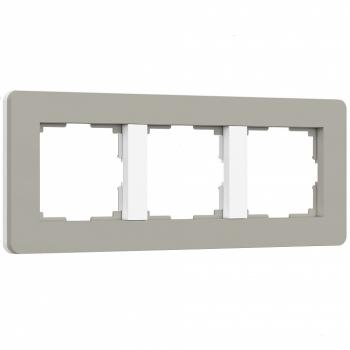 Рамка на 3 поста Werkel Split (дымчатый/белый, soft-touch) W0033067
