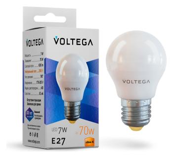 Лампа светодиодная Voltega Globe E27 7W E27 7Вт 2800K 7052 Лампа светодиодная Voltega Globe E27 7W E27 7Вт 2800K 7052
