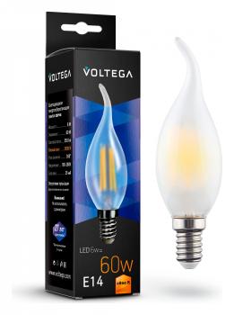 Лампа светодиодная Voltega Candel wind matt 6W E14 6Вт 2800K 7025 Лампа светодиодная Voltega Candel wind matt 6W E14 6Вт 2800K 7025