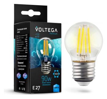 Лампа светодиодная Voltega Globe E27 9W Graphene E27 7Вт 4000K 7139 Лампа светодиодная Voltega Globe E27 9W Graphene E27 7Вт 4000K 7139