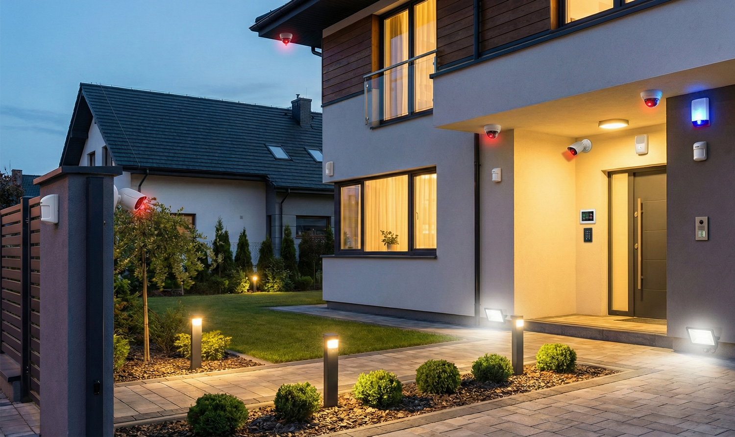 Открыть Контроль доступа и видеонаблюдение с освещением Фото Контроль доступа и видеонаблюдение с освещением