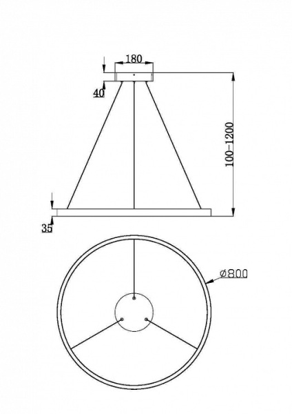 Фото Подвесной светильник Maytoni Rim MOD058PL-L42BSK