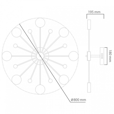 Фото Потолочная люстра DeMarkt Гэлэкси 16 632016808