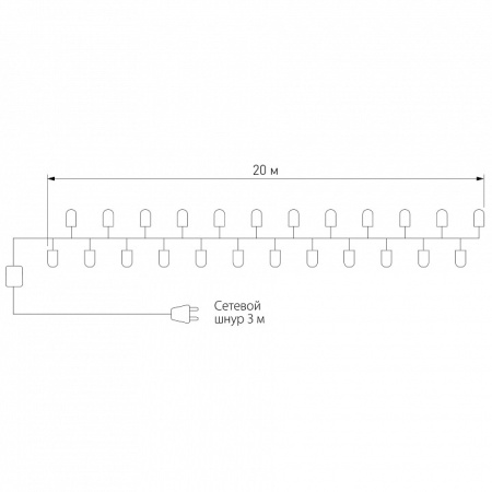 Фото Гирлянда Нить Eurosvet 400-102 400-102 белый