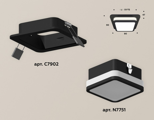 Открыть Встраиваемый светильник Ambrella Light XC XC7902012 Фото Встраиваемый светильник Ambrella Light XC XC7902012