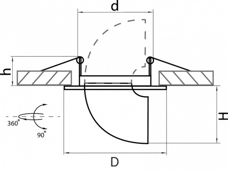 Фото Встраиваемый светильник Lightstar Braccio 011060