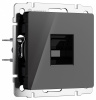 Розетка Ethernet RJ-45 без рамки Werkel черный акрил W1181048 Розетка Ethernet RJ-45 без рамки Werkel черный акрил W1181048