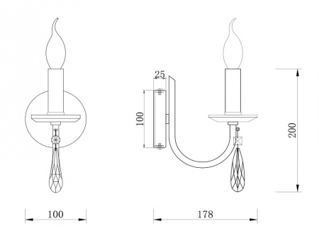 Открыть Бра Freya Forte FR1006WL-01G Фото Бра Freya Forte FR1006WL-01G