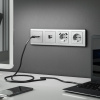 Открыть Розетка Ethernet RJ-45 без рамки Werkel cеребряный рифленый W1181009 Фото Розетка Ethernet RJ-45 без рамки Werkel cеребряный рифленый W1181009