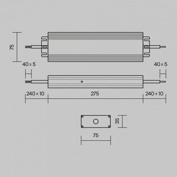 Фото Блок питания с проводом Maytoni Power Supply Magnetic PSL008-300W-48V-IP67