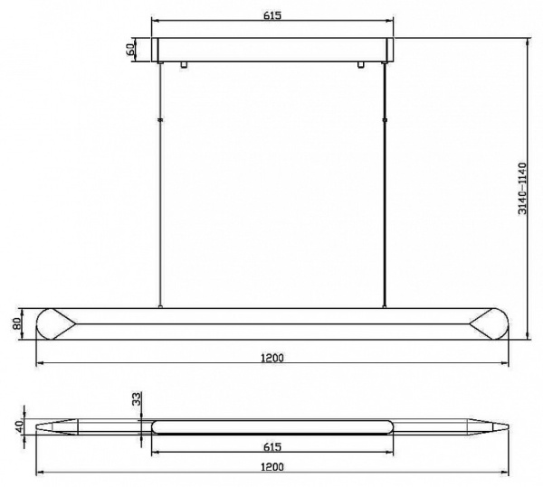 Фото Подвесной светильник Maytoni Motion MOD276PL-L40W3K