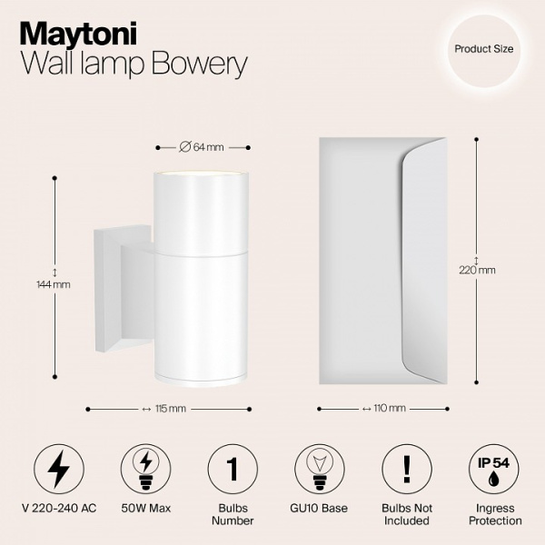 Фото Светильник на штанге Maytoni Bowery O574WL-01W