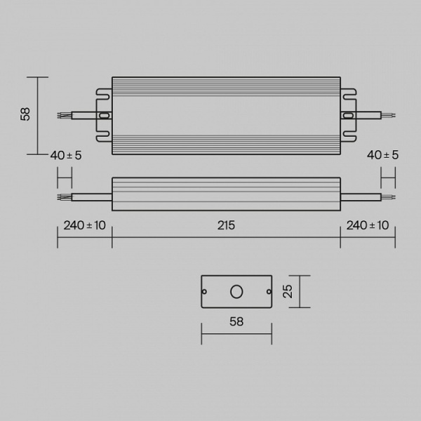 Фото Блок питания с проводом Maytoni Power Supply Magnetic PSL008-100W-48V-IP67