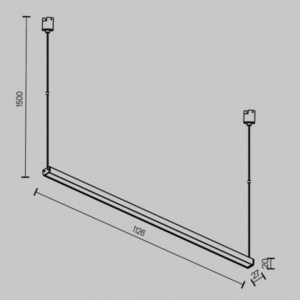 Фото Подвесной светильник Maytoni Basis TR170-1-52W3K-B