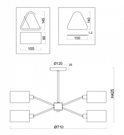 Фото Люстра на штанге Freya Brianne FR5040PL-06CH
