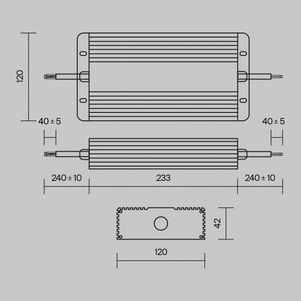 Фото Блок питания с проводом Maytoni Power Supply Magnetic PSL008-400W-48V-IP67
