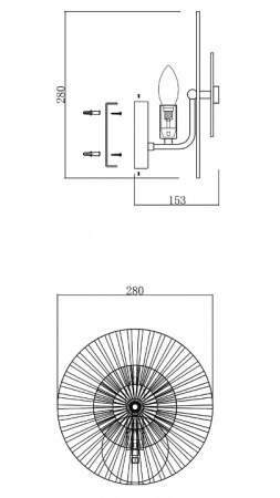 Фото Накладной светильник Maytoni Aster MOD007WL-01G