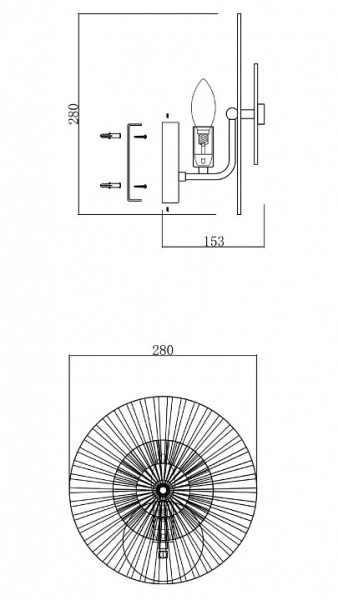 Фото Накладной светильник Maytoni Aster MOD007WL-01G