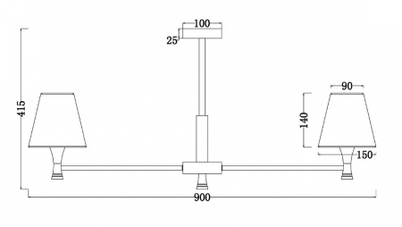 Фото Люстра на штанге Freya Perfetto FR5098PL-08BBS
