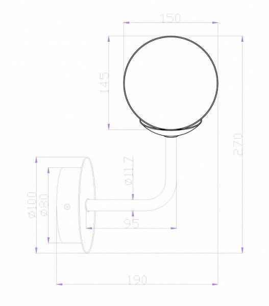 Фото Бра Maytoni Erich MOD221-WL-01-G