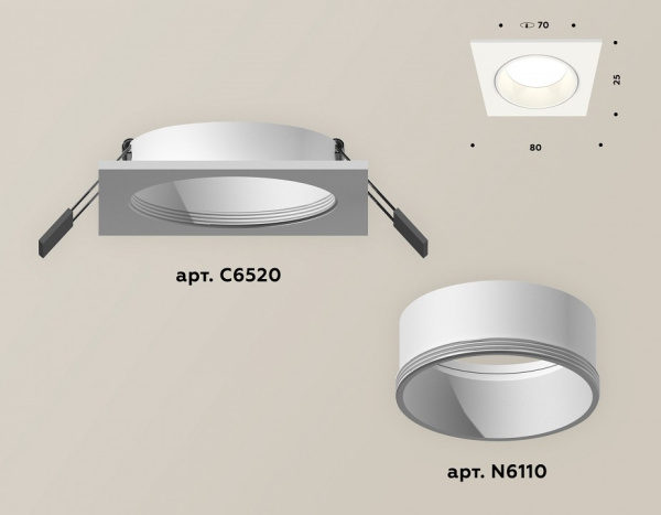 Фото Встраиваемый светильник Ambrella Light XC XC6520001