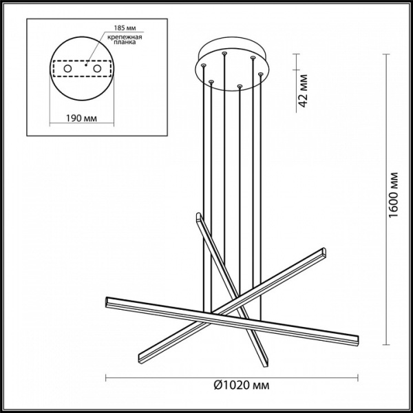 Фото Подвесной светильник Odeon Light Rudy 3890/48L