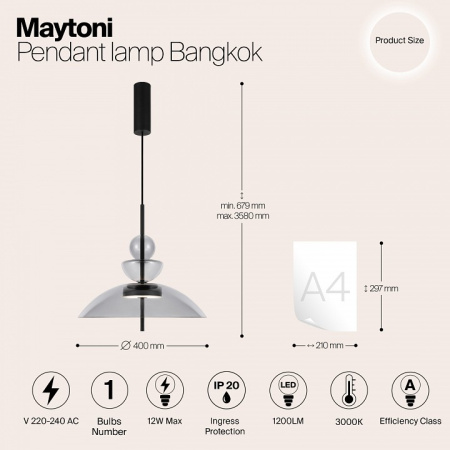 Открыть Подвесной светильник Maytoni Bangkok MOD185PL-L11B3K3 Фото Подвесной светильник Maytoni Bangkok MOD185PL-L11B3K3