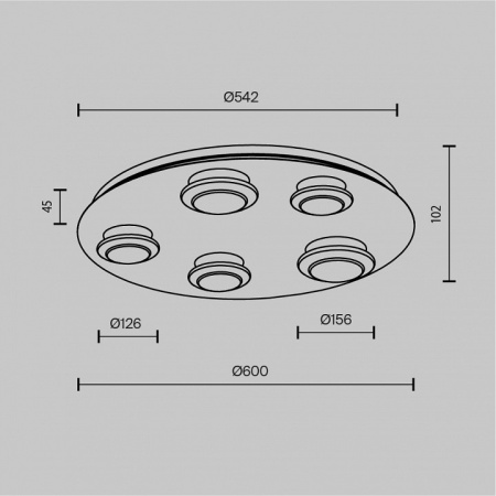 Фото Потолочная люстра Maytoni Pharao MOD361CL-L58BS3K
