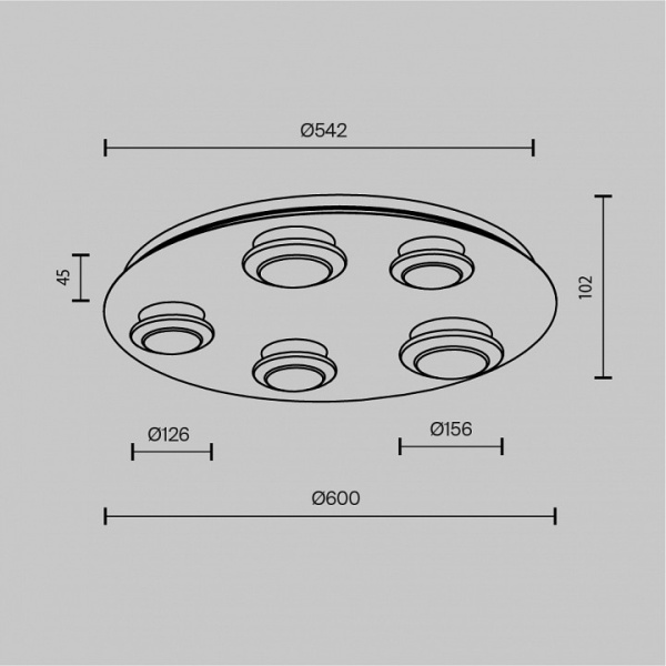 Фото Потолочная люстра Maytoni Pharao MOD361CL-L58BS3K
