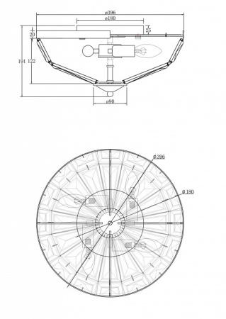 Фото Накладной светильник Maytoni Facet MOD094CL-04G